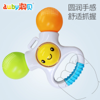 澳贝auby牙胶摇铃套装可爱造型收纳罐 5只熊仔罐装摇铃463123婴幼儿安抚玩具