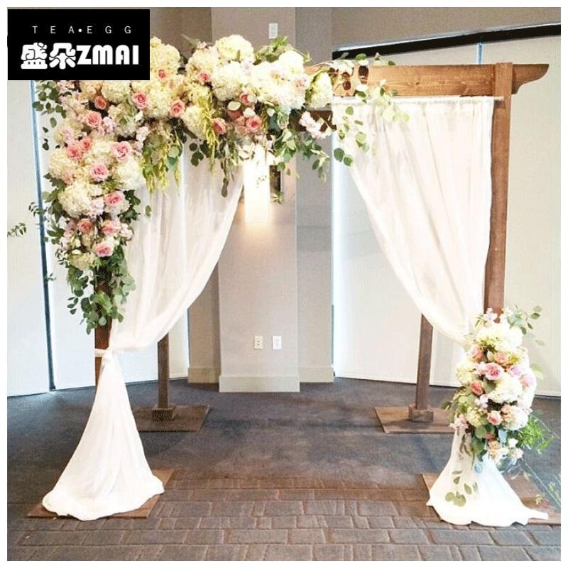 Teaegg婚庆节庆婚庆装饰道具仿花婚礼舞台布置花墙背景墙路引拱花排橱窗花艺 Yz5 主图款1 2 1 2米不含支架和布幔 价格图片品牌报价 苏宁易购teaegg盛朵专卖店