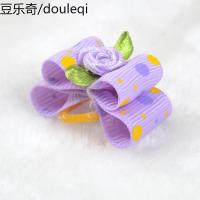 狗狗发夹约克夏头花泰迪的发饰宠物皮筋配饰猫蝴蝶结小狗饰品