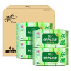 清风湿纸巾御本草杀菌抽取式湿巾1层80片*4包BWB80YE1(包装随机)