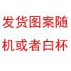 创意莲花图案杯子陶瓷马克杯带盖勺情侣喝水杯家用咖啡杯男女茶杯 图案随机发或者白杯 单杯[无盖无勺]