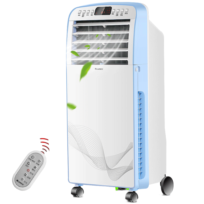 格力(gree)单冷空调扇家用冷风扇遥控冷气扇水冷移动小空调ks-08x60dgl