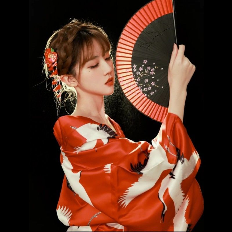 正装传统改良中国风日式个人明少女和服主题写真摄影拍照片服装