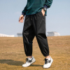[8.5折价118.9元叠加优惠券]唐狮春秋新款休闲裤男士显瘦束脚工装长裤宽松裤子男潮牌黑色