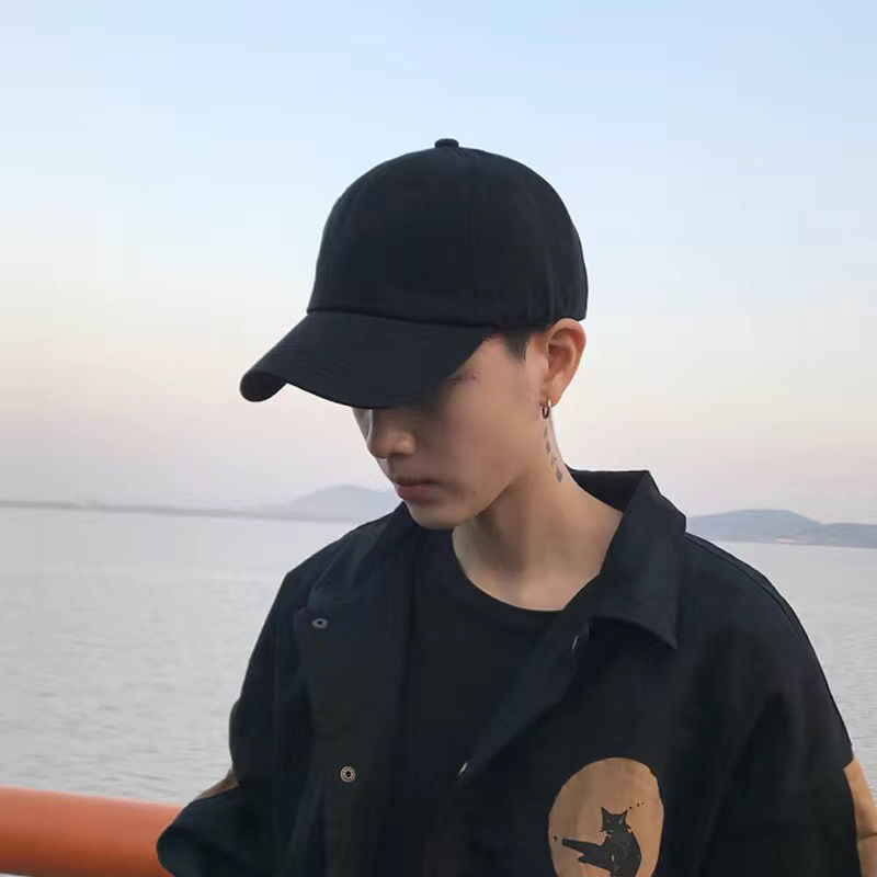 高品质光板帽黑色|韩版帽子男棒球帽子夏百搭刺绣嘻哈帽潮ins遮阳帽学生情侣帽子女