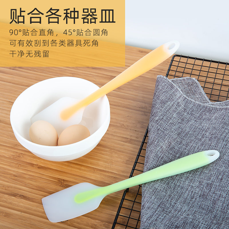 一体式硅胶刮刀搅拌奶油蛋糕抹刀可高温硅胶刮铲烘焙工具 敬平 红色大号高清大图