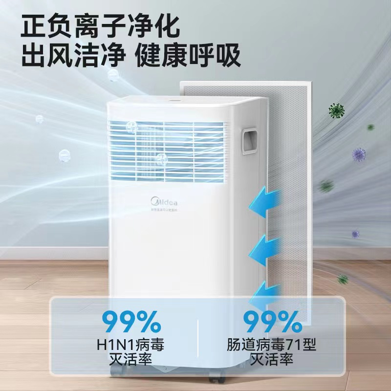 美的臻选I美的(Midea)KY-20/N7Y-PHA 移动空调小1匹单冷 家用厨房一体机免安装便捷立式空调