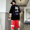 梵克公牛短袖T恤男士套装夏季潮牌休闲宽松棉男衣服搭配短裤两件套潮流帅气青年套装夏天男装