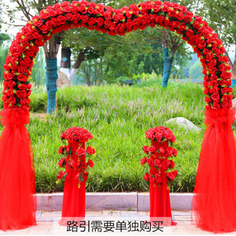 花拱门花架婚礼布置花门店庆花拱门庆典活动花环拱门视频