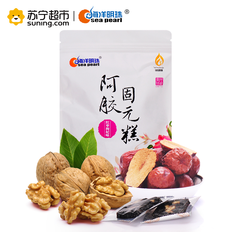 [买2发3]海洋明珠东阿阿胶固元糕红枣枸杞味120g