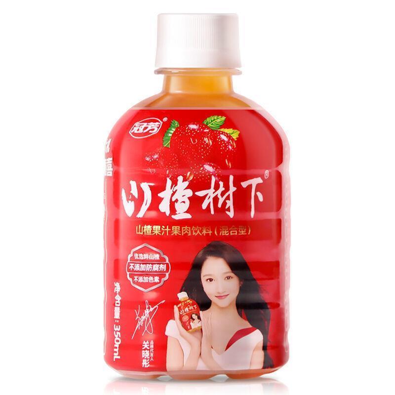 12月多到期冠芳山楂树下山楂汁果汁饮料果味果蔬汁350ml12瓶不是整箱
