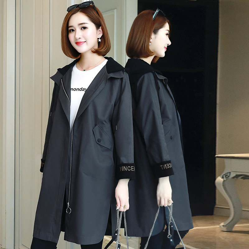 风衣女装中长款图片_女装风衣新款中长款