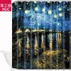 浴帘防水防霉北欧浴室卫生间隔断帘免打孔欧式定制布帘