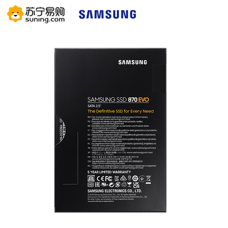 三星(SAMSUNG) 870 EVO 1T固态硬盘sata3.0接口 2.5“台式组装机笔记本电脑ssd固态硬盘(MZ-77E1T0B/CN)