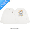 喻娄个性印花长袖T恤男2022新款早秋宽松上衣服百搭ins潮流打底衫
