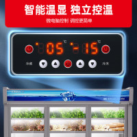 星星(XINGX)LCD-1400DE双温1.4米点菜柜上冷藏下冷冻点菜柜麻辣烫商用冷藏展示柜立式冷冻保鲜柜(电子温控)