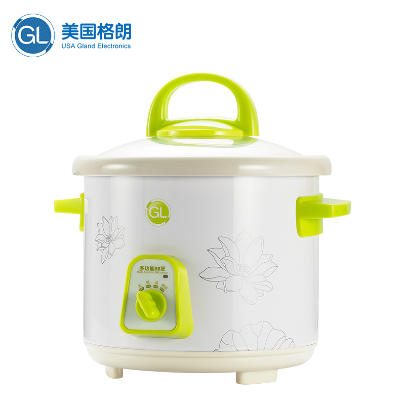 GL 格朗bb煲 婴儿煲粥锅 多功能电粥煲 熬粥锅 婴儿电饭煲 儿童锅辅食锅 煮汤电炖锅 稀饭锅1.0升 YY-2