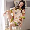 睡衣女夏季短袖韩版学生可爱薄款大码宽松甜美休闲两件套装家居服