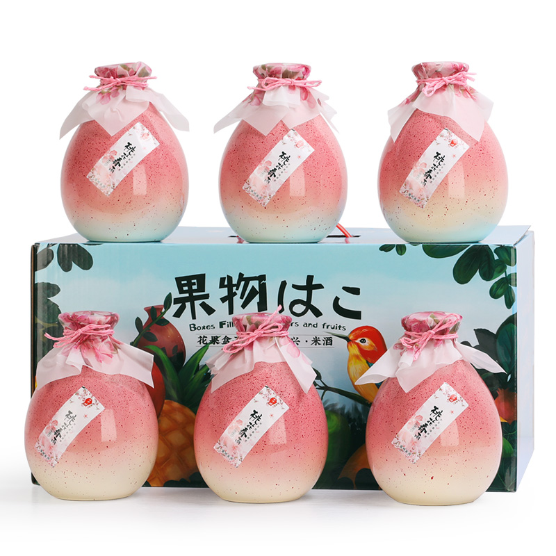 七斤嫂桃花酒整箱蜜桃果酒500ML*6瓶