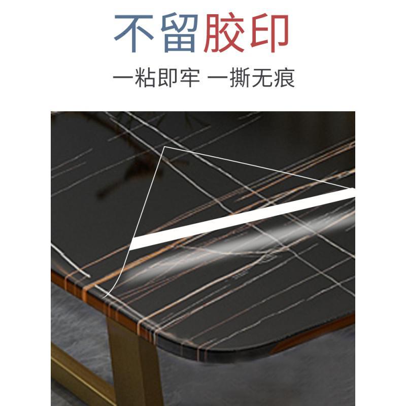 厨房大理石石英石灶台台面贴膜防水防油透明自粘贴纸耐高 加厚款透明灶台贴膜【送2袋清洗 】【只限今天】 40x100cm