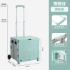 法耐(FANAI)买菜车小拉车折叠购物车取快递小推车拉杆车便携家用收纳箱户外车_带盖两轮款薄荷绿50#