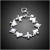 H496 Women Silver Bracelet女生饰品扑克花色趣味手链镀纯银复古送女朋友七夕情人节礼物