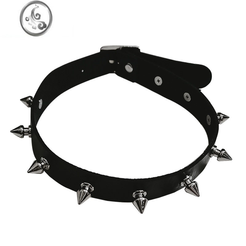 JiMi酷二丫暗黑铆钉项链个性朋克嘻哈蹦迪项圈百搭ins街头潮流choker