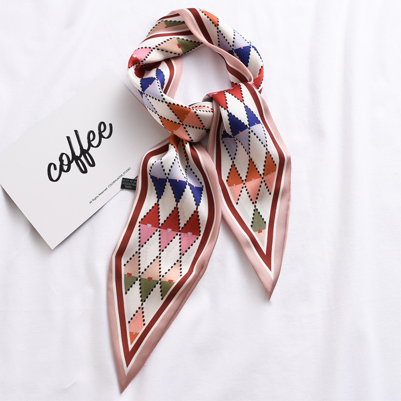 积雨giyuins飘带韩国小丝巾女春秋细窄长条洋气时尚百搭秋款装饰丝带