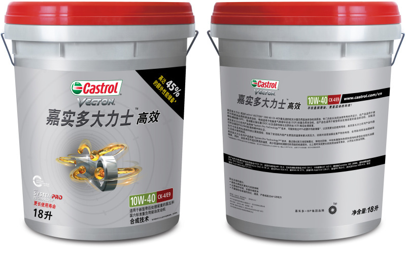 嘉实多(Castrol)润滑油大力士高效柴机油CK-4级10W-40柴油发动机6万公里更长使用寿命18L装