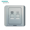 西门子(SIEMENS)开关插座 远景彩银系列电脑+电话插座5TG01251CC122
