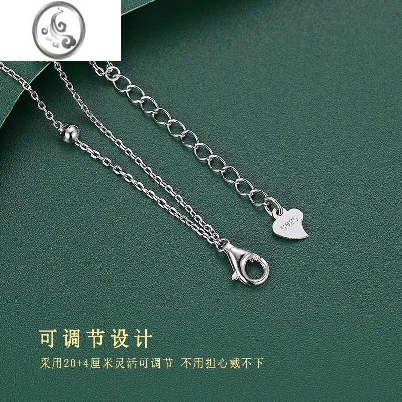 JiMi三生有幸脚链女生银银足链小众设计2023新款潮性感生日礼物送女友