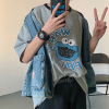 梵克公牛男士短袖恤2021夏季新款卡通体恤韩版半截袖休闲宽松男