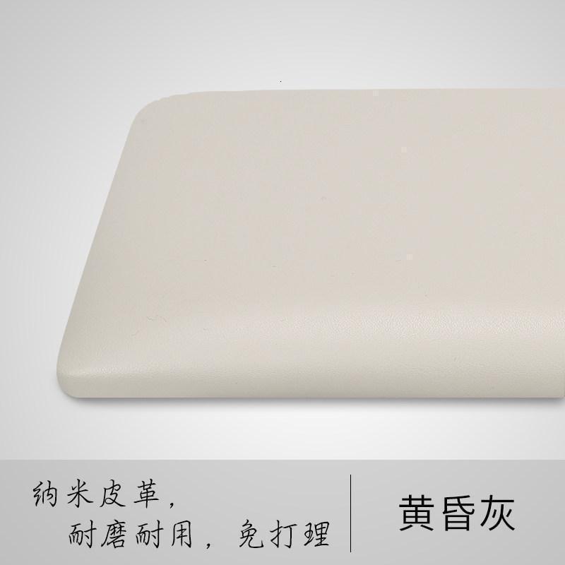 森美人定做皮革床头软包靠背粘墙自粘卡座坐垫定制拉点高密度海绵垫 黄昏灰咨询客服定做0.1㎡深拉点【欧松板8cm厚】