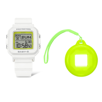 卡西欧手表 G-SHOCK新品小方块设计防水防震运动石英表女款BGD-10K-7 BGD-10K-7数字液晶+可DIY