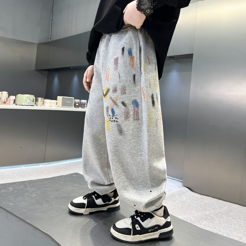 男童裤子新款春秋款儿童中大童秋季洋气韩版宽松休闲运动裤潮
