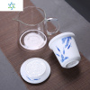 手绘玻璃茶壶加厚耐热泡茶具陶瓷过滤内胆红茶壶功夫冲茶器 三维工匠 单壶