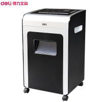得力(deli)9913离子净碎纸机 单次碎纸6张16L大容量 条状3*16mm 4级保密 黑色办公家用粉碎机