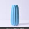 现代简约陶瓷花瓶摆件家居客厅插花花瓶电视柜卧室干花花瓶装饰品 三维工匠 大号素夏花瓶[蓝色]