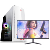 铭能 i7级六核E5 2620/游戏独显/16G内存/256G固态+500G机械盘 台式机 DIY组装机 台式电脑 家用办公电脑 商务学生电脑台式 LOL游戏电脑主机+19英寸全套
