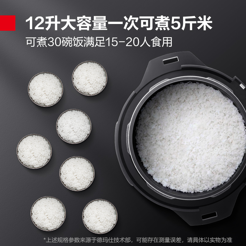 德玛仕(DEMASHI)商用电压力锅 大容量电高压锅 特大号电饭锅电饭煲YBD12-135(12L高压焖炖)
