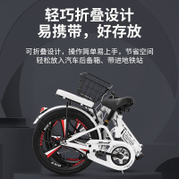 新款折叠自行车1620寸减震青少年成人童车qh +礼包+减震+一体轮+免安装蓝色 22寸