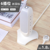 GN-V1060立式6插位无USB 全长1.8米 塔式电源usb充电多功能多孔立体排插带线插板插线板