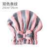 干发帽女擦头发吸水浴帽速干毛巾加厚公主帽包头巾短发洗头干发巾 三维工匠 双色条纹+紫色波纹(2条装)