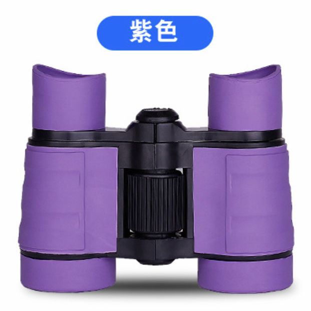 紫色[送挂绳镜布收纳包+口哨]|不伤眼儿童望远镜清双筒30000小孩玩具生日礼物观鸟非夜视学生M0