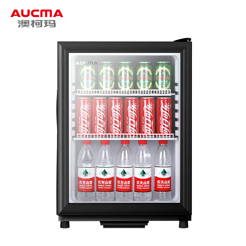 澳柯玛(AUCMA)SC-65(黑色款)商用冷藏展示柜家用迷你冰吧办公室立式台面水果保鲜柜