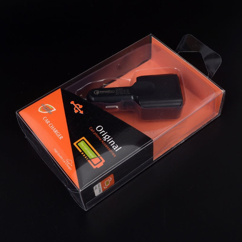 高通QC3.0快充车载充电器一拖二点烟器usb手机通用汽车车充