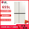 LG S652GTW16B 655L大容量对开双门冰箱 抗指纹钢化玻璃面板 风冷无霜 旋转制冰盒 电冰箱家用