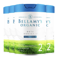 [4罐装 新效期26年6月后]原装进口澳洲贝拉米Bellamy’s 白金版有机奶粉2段800g/罐装6-12月富含A2