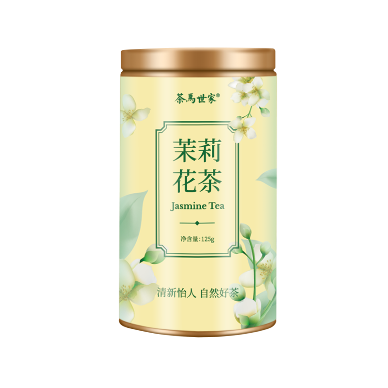 茶馬世家 茉莉花茶2022特级浓香型 四川绿茶飘雪新茶叶广西茉莉花125g