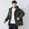 [8.5折价246.4元叠加优惠券]唐狮冬季新款羽绒服男口袋拼接脱卸短款连帽羽绒服秋冬
